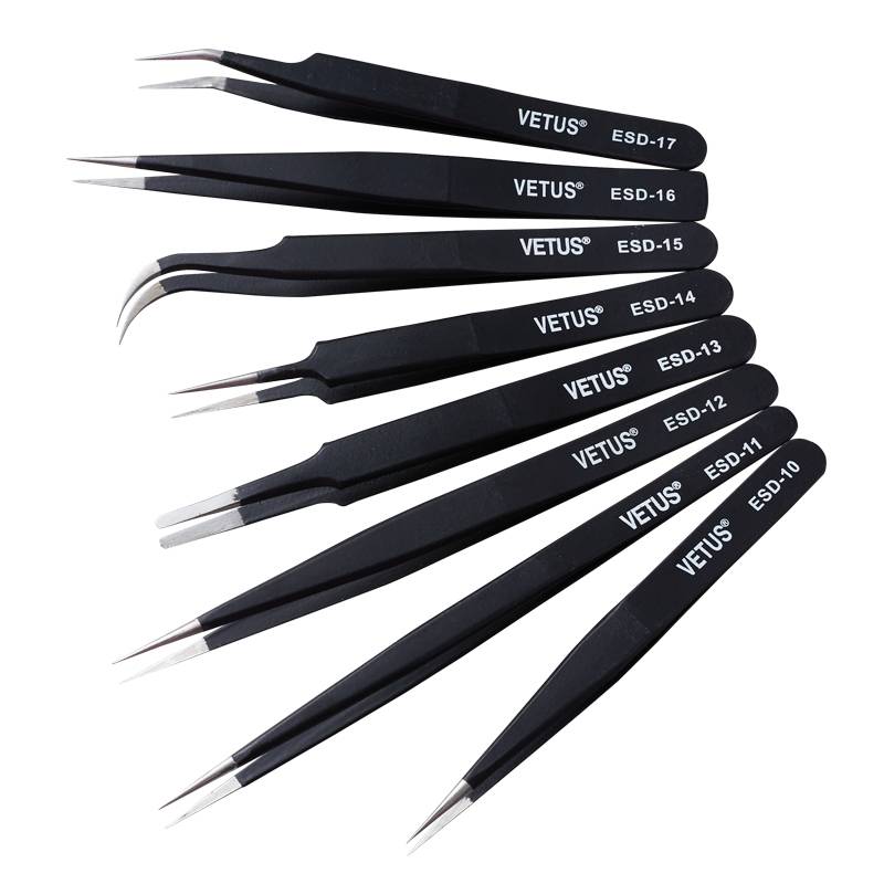 Vetus Tweezer ESD anti-static serie stainless steel tweezer eyelash extension tool